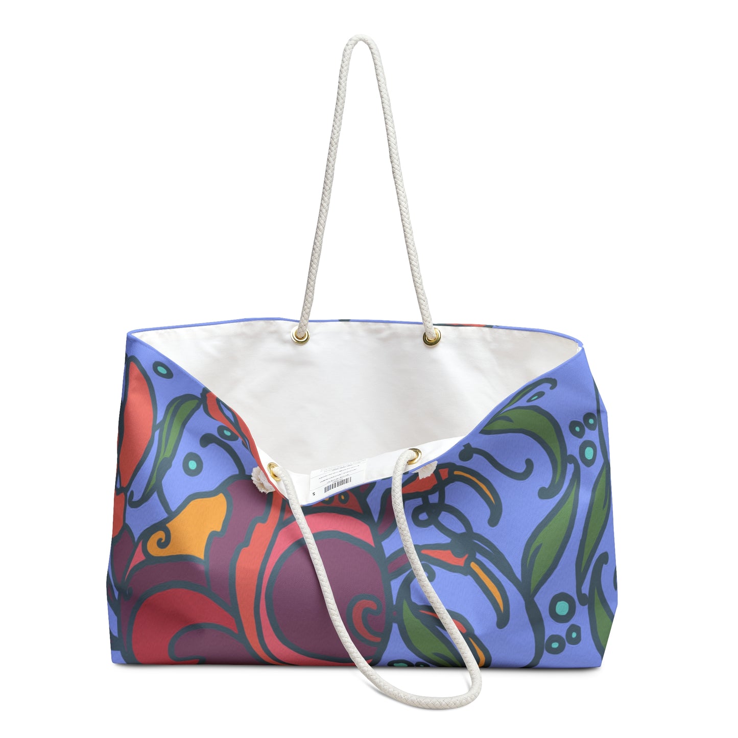 Crabs on Periwinkle Weekender Bag from Talula Land