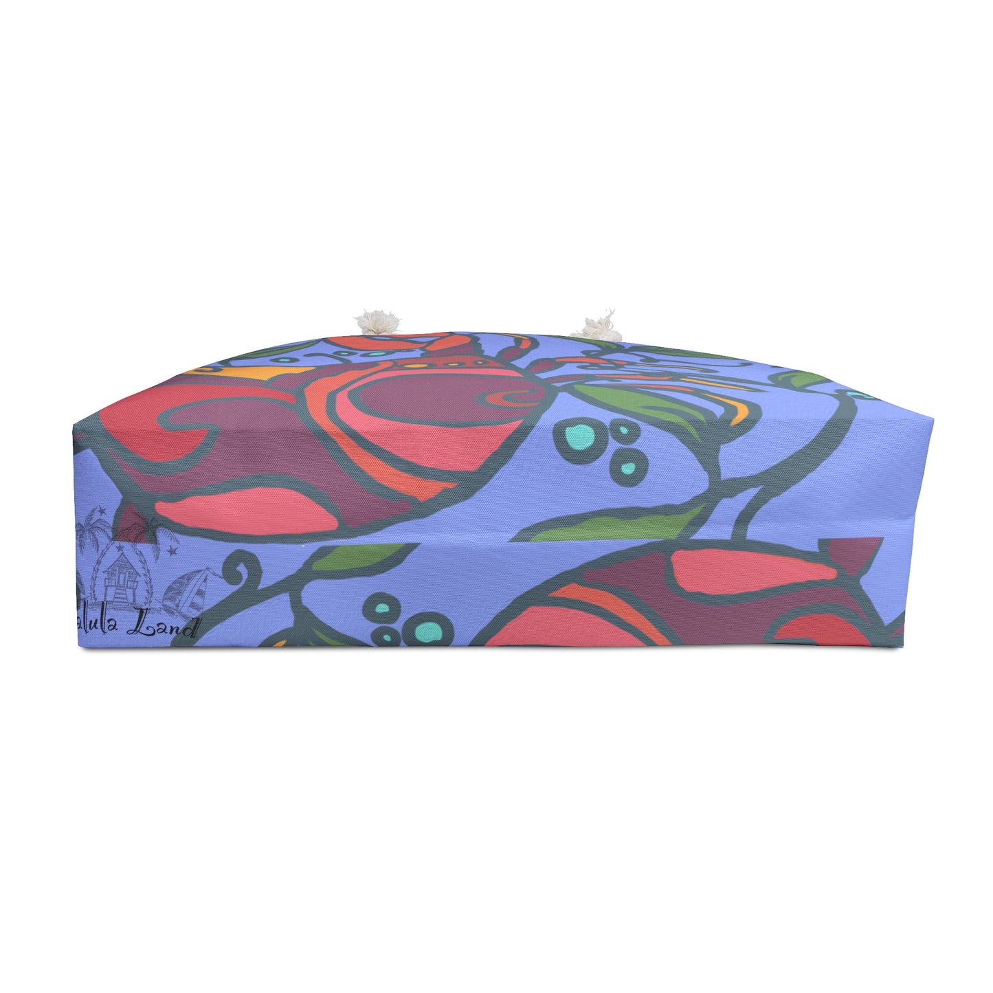 Crabs on Periwinkle Weekender Bag from Talula Land