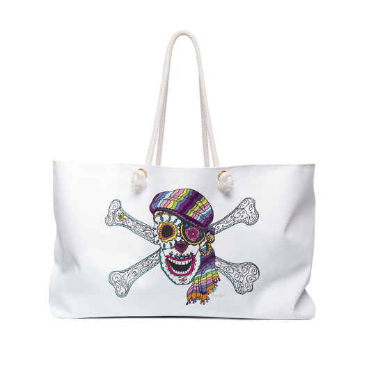 Sugar Skull and Crossbones Weekender Bag from Talula Land