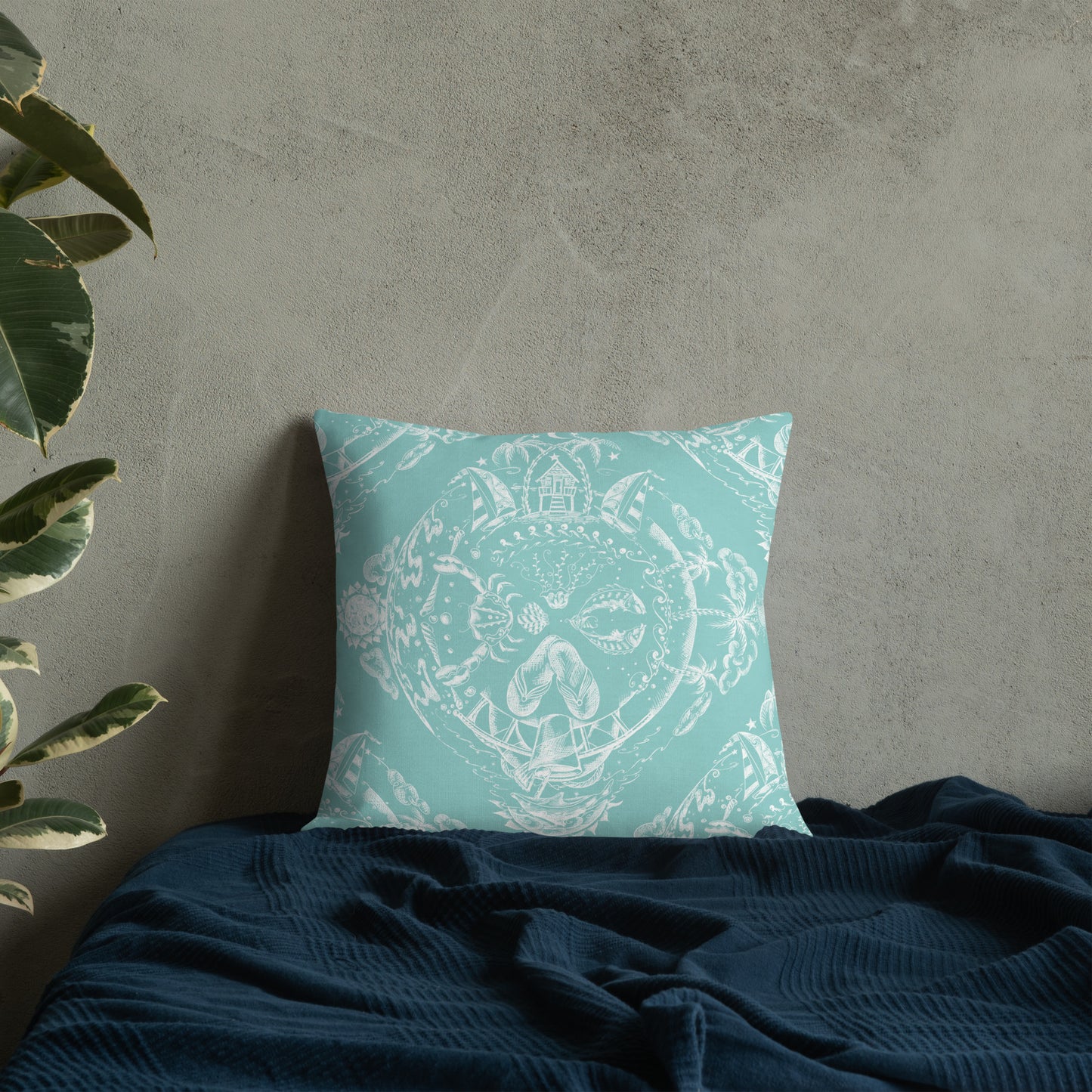 Tropical kaleidoscope Premium Pillow