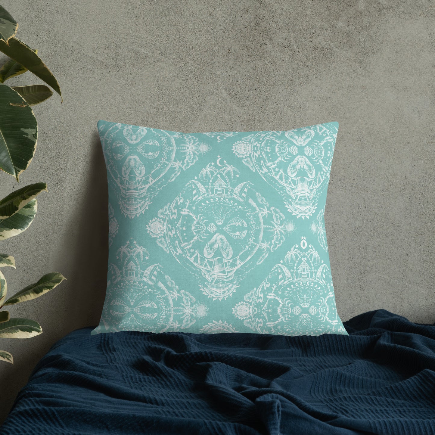 Tropical kaleidoscope Premium Pillow