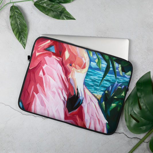 Painted Flamingo Laptop Sleeve