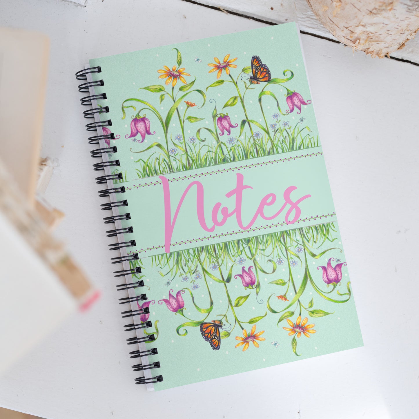 Monarch Garden Spiral notebook by Talula Land