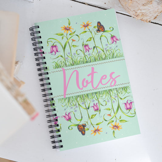 Monarch Garden Spiral notebook by Talula Land