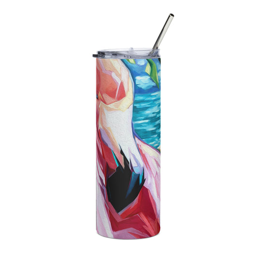 Painted Falmingo Stainless steel tumbler from Talula Land