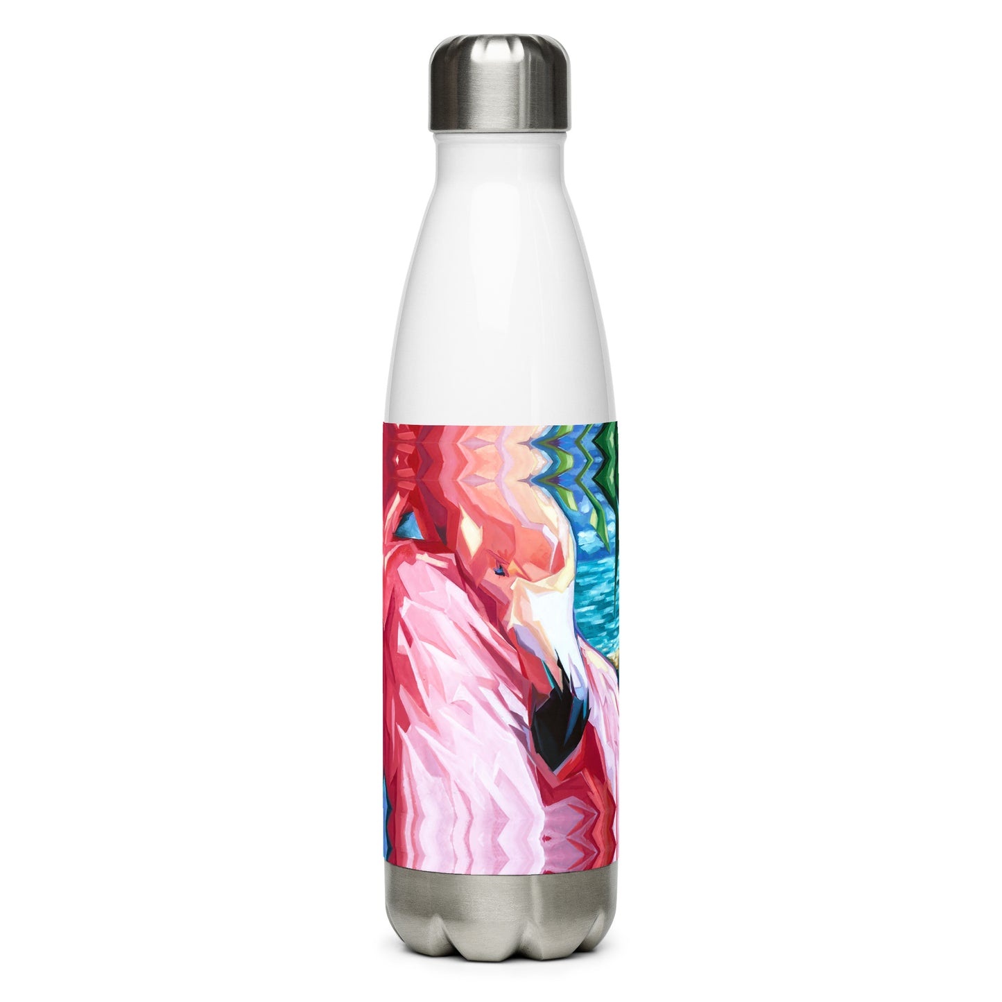 Painted Flamingo Stainless Steel Water Bottle from Talula Land