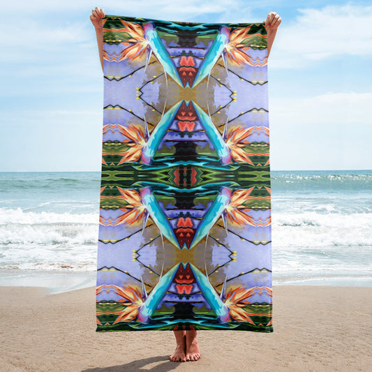 Bird of Paradise Beach Towel by Talula Land
