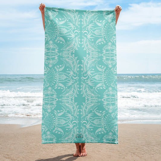 Tropical Kaleidoscope Beach Towel from Talula Land