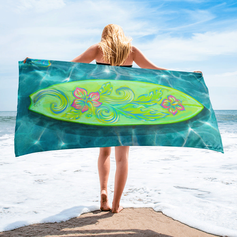 Chartruese Paddleboard Beach Towel from Talula Land