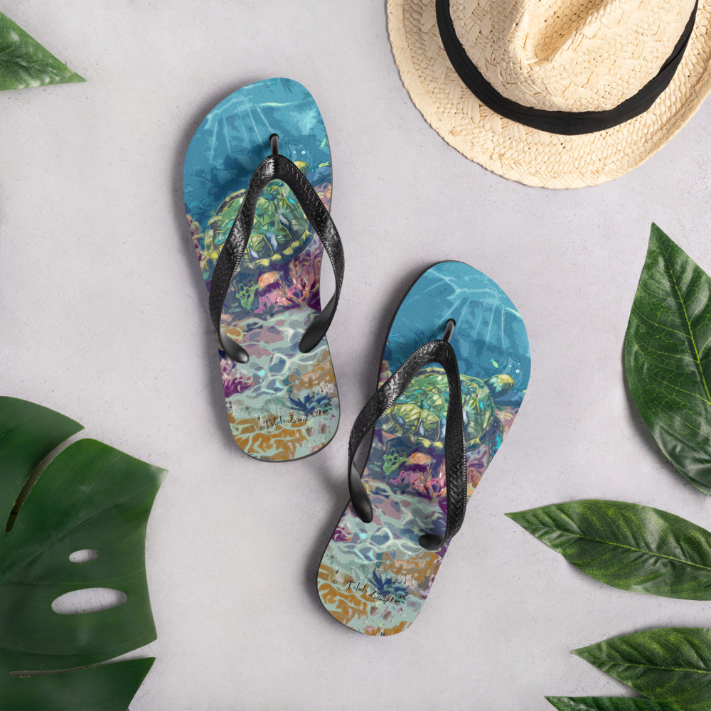 Sea Turtle Flip-Flops from Talula Land