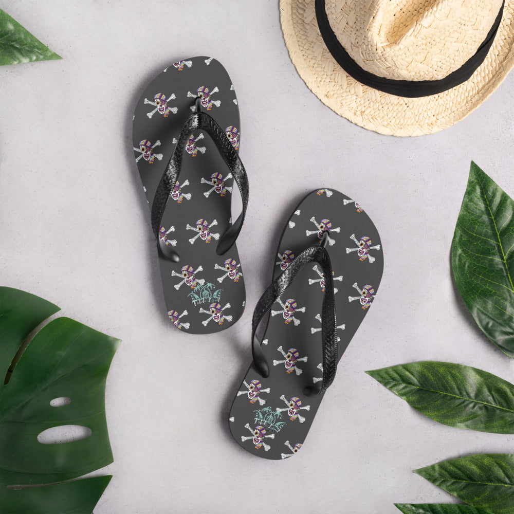 Sugar Skull and Crossbones Flip-Flops from Talula Land