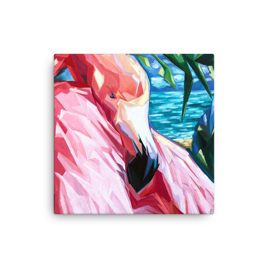 Painted Flamingo Canvas Print
