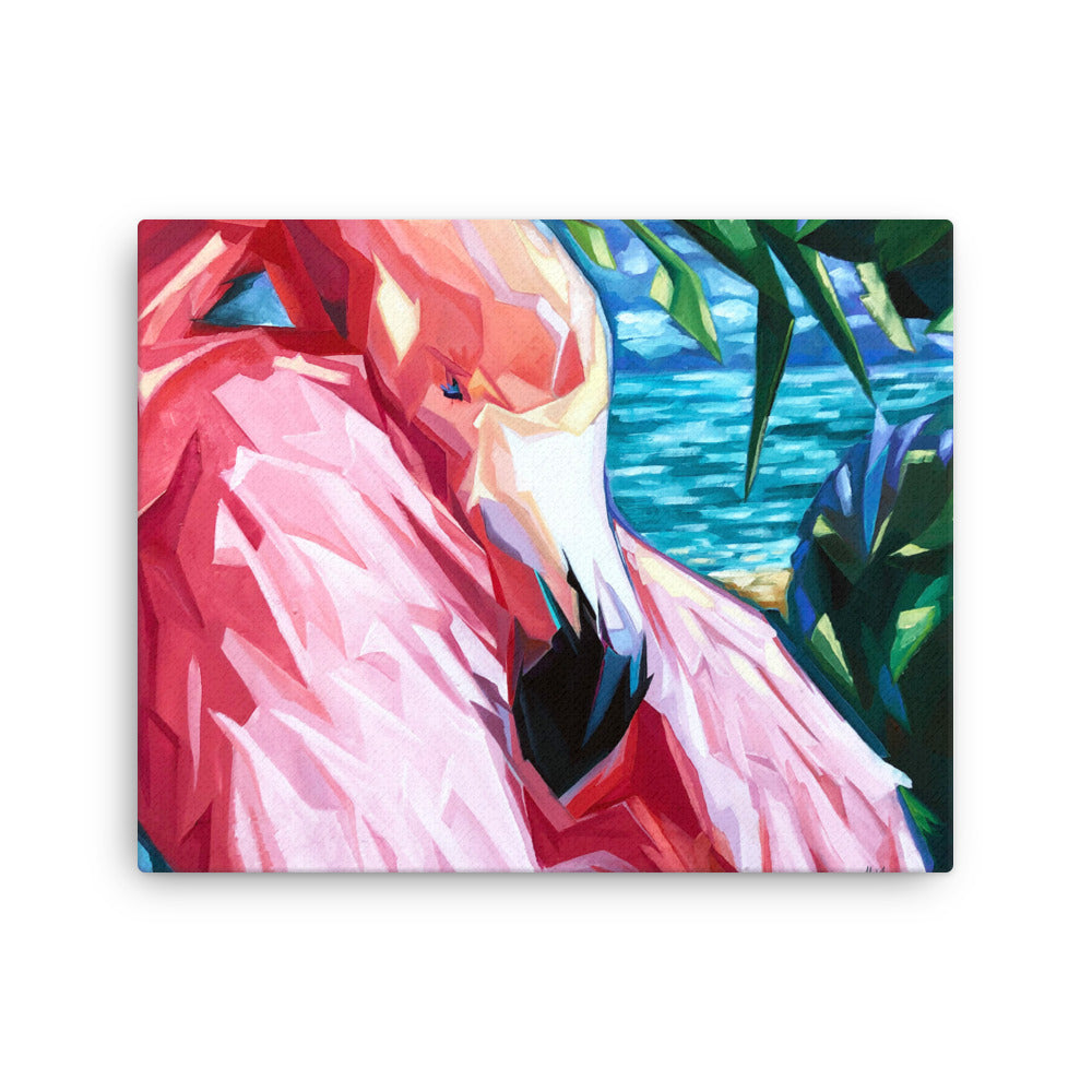 Painted Flamingo Canvas Print