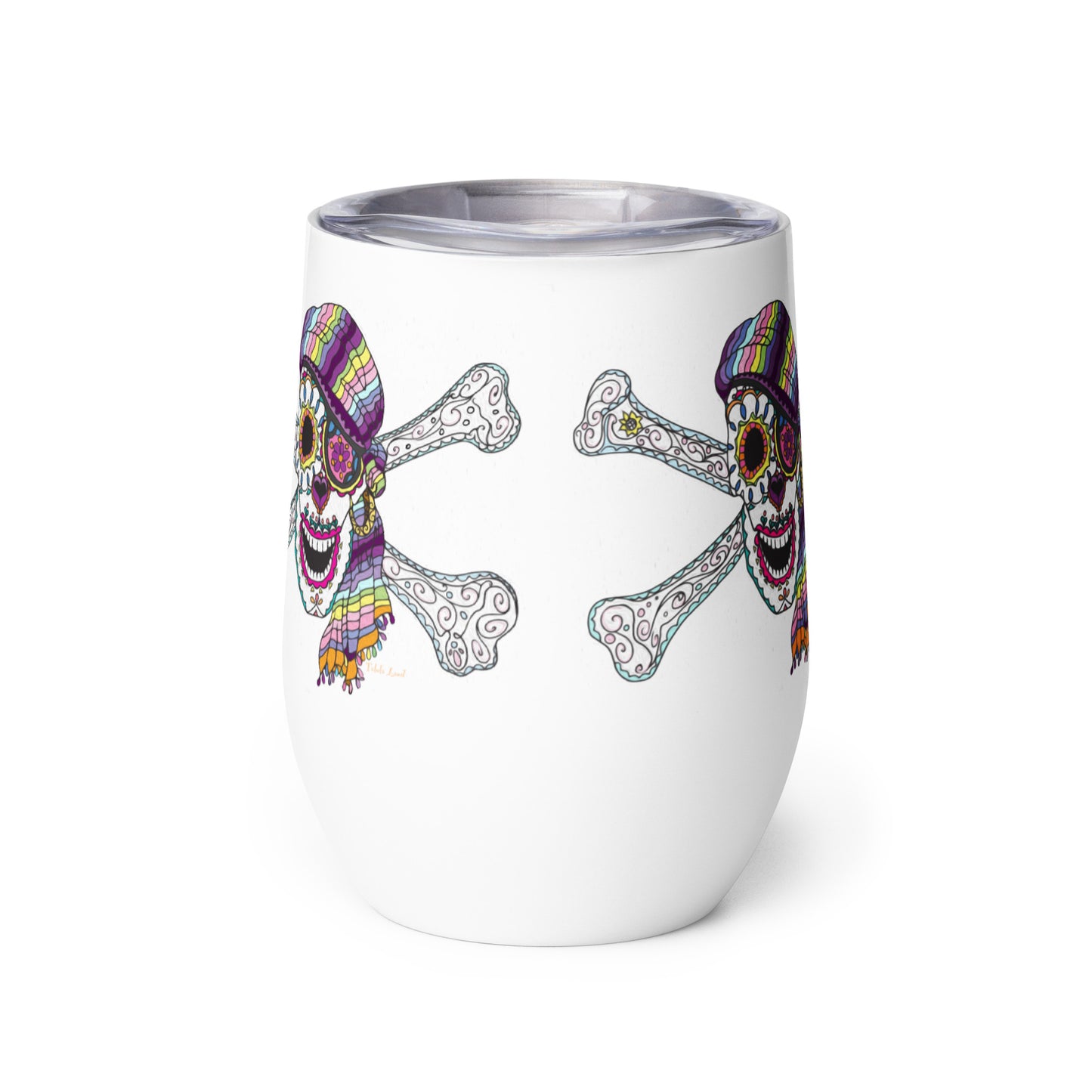 Sugar Skull Wine tumbler