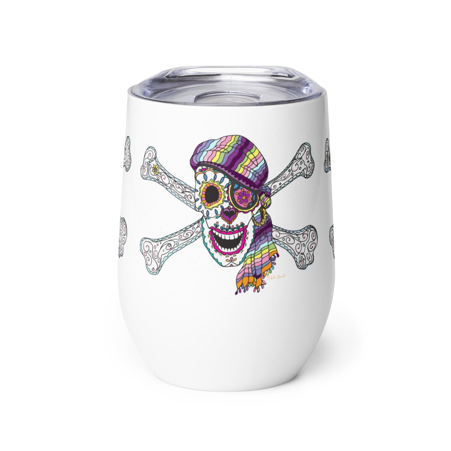 Sugar Skull Wine tumbler