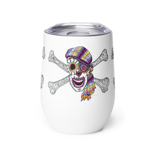 Sugar Skull Wine tumbler