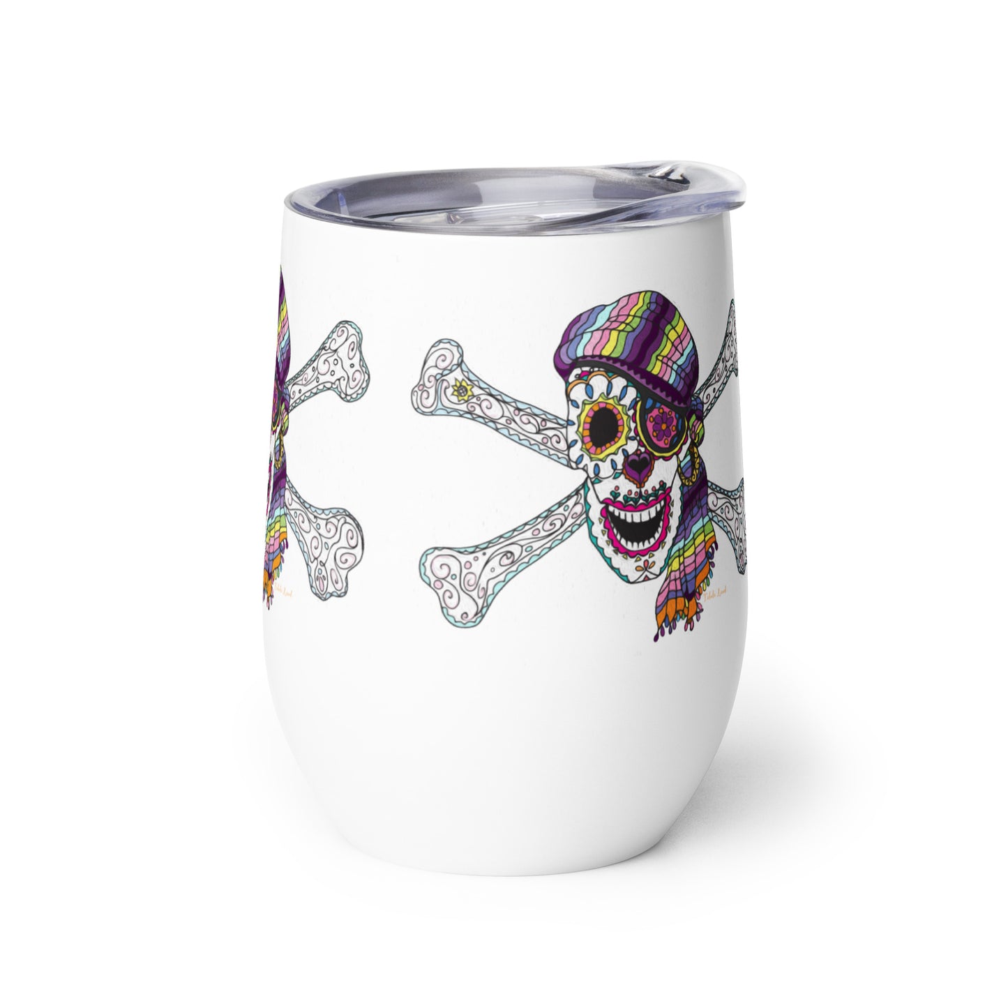 Sugar Skull Wine tumbler