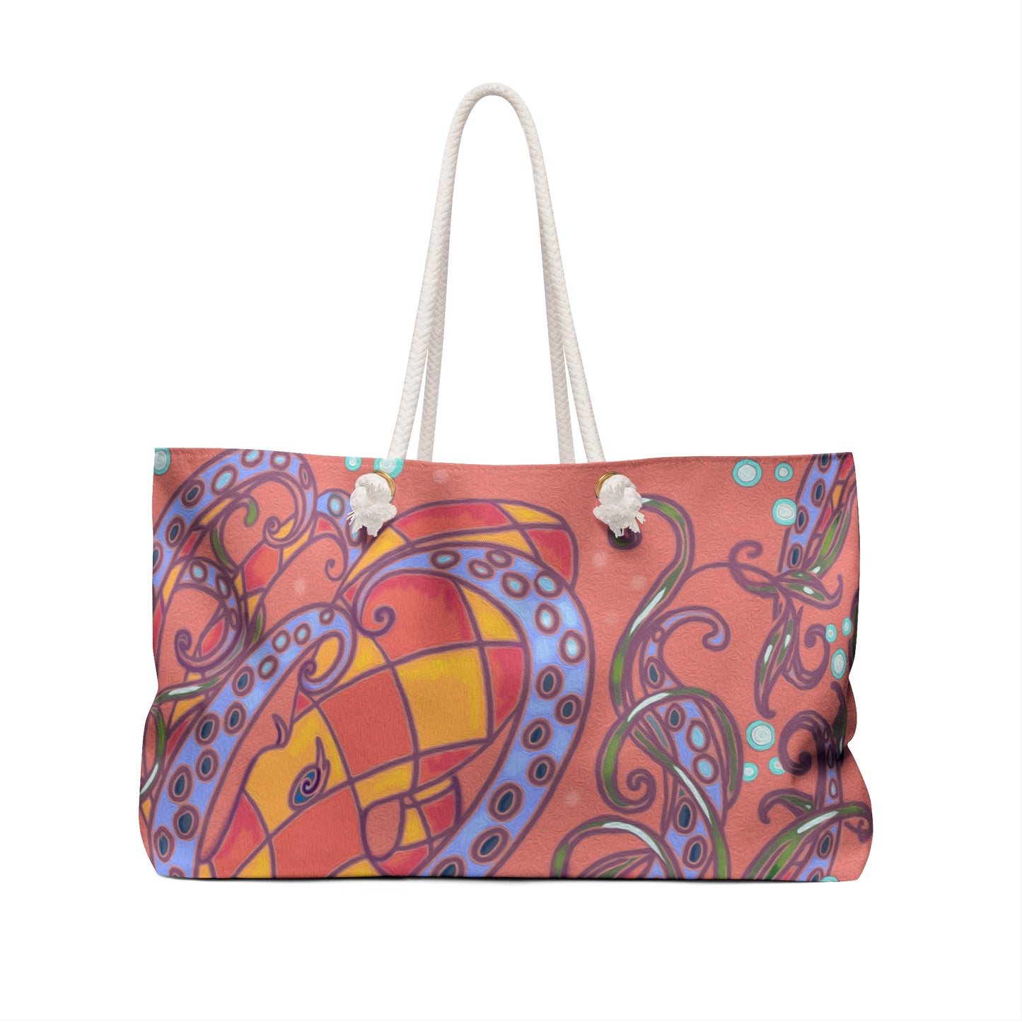 Coral Octopus Weekender Bag from Talula Land