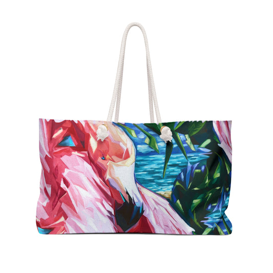 Painted Flamingo Weekender Bag from Talula Land