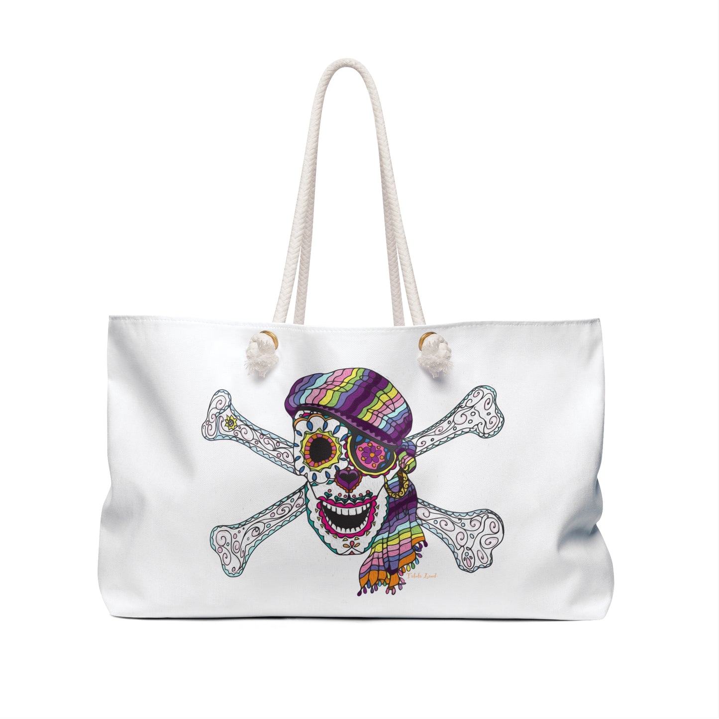 Sugar Skull and Crossbones Weekender Bag from Talula Land