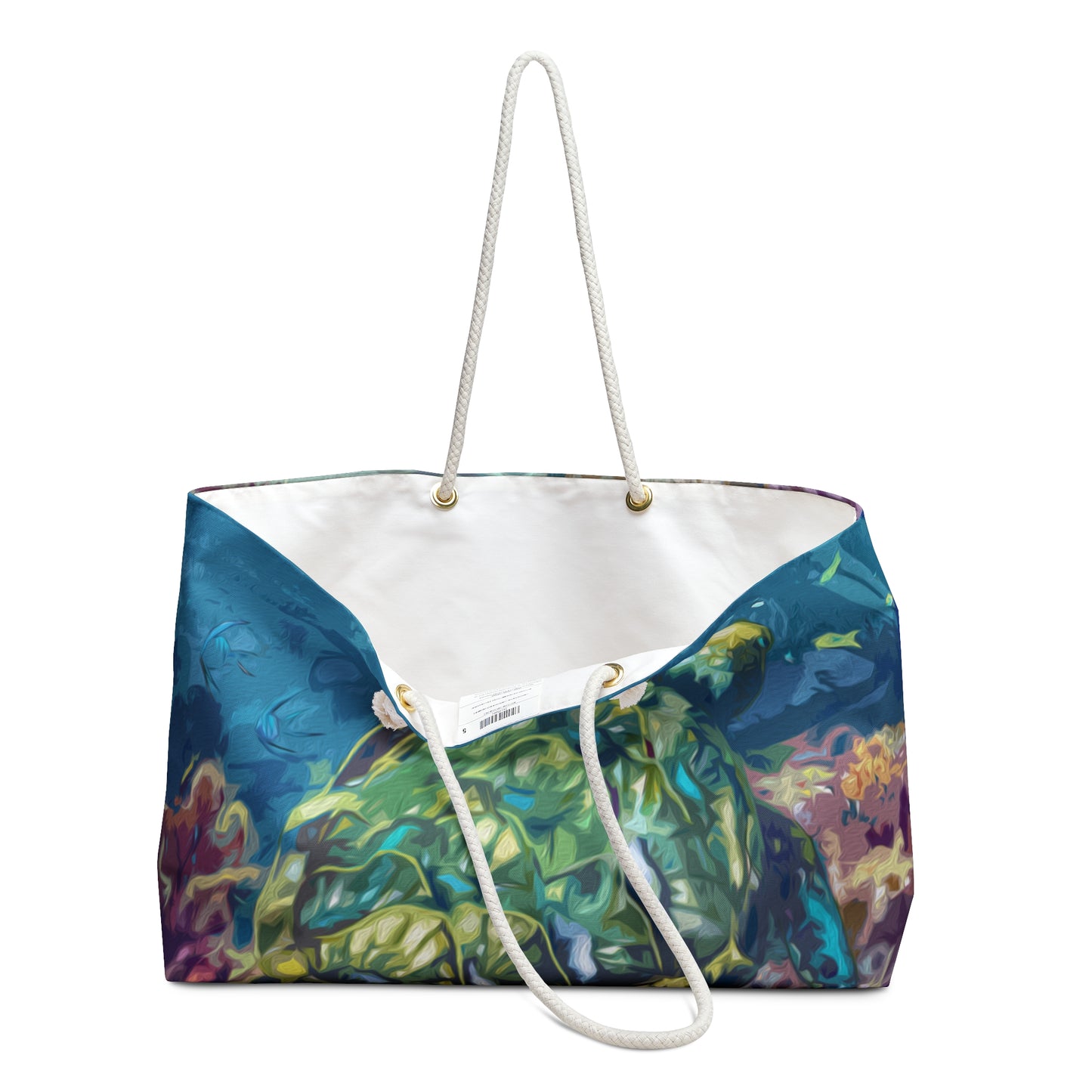 Sea Turtle on reef Weekender Bag from Talula Land