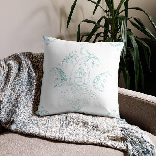 Beach Bungalow on White Pillow from Talula Land