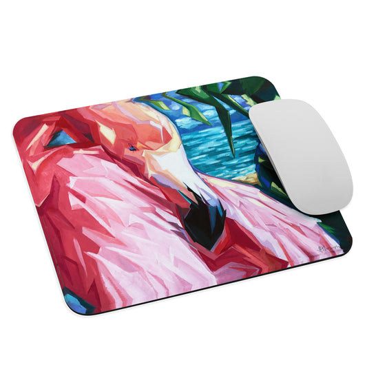 Painted Flamingo Mouse pad