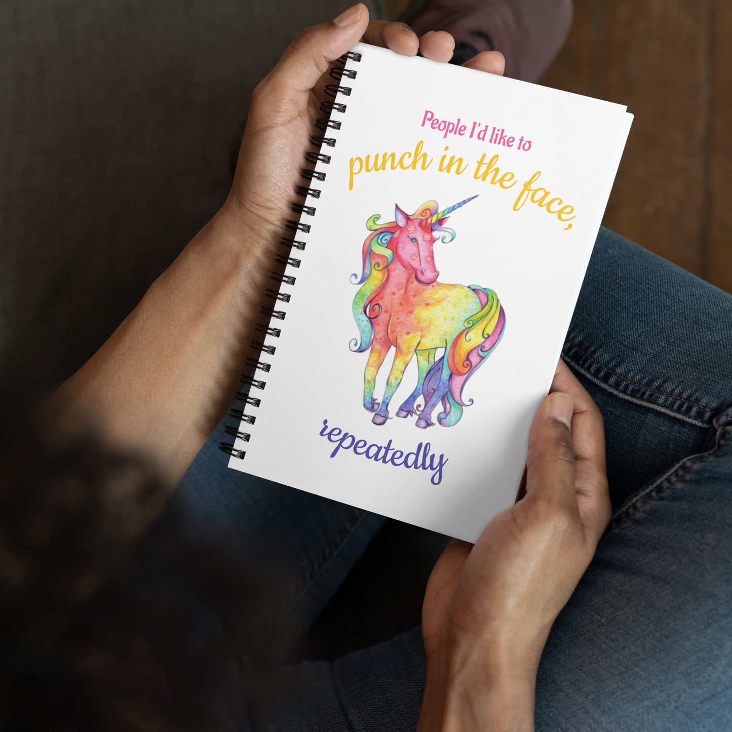 Punch People Unicorn Spiral notebook from Talula Land