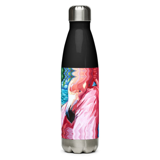 Painted Flamingo Stainless Steel Water Bottle from Talula Land