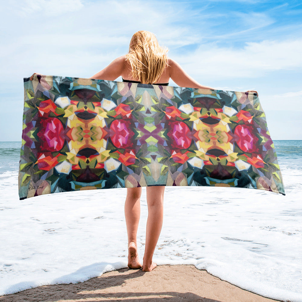 Abstract Floral Beach Towel from Talula Land