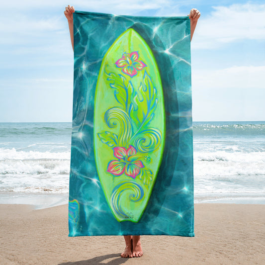 Chartruese Paddleboard Beach Towel from Talula Land