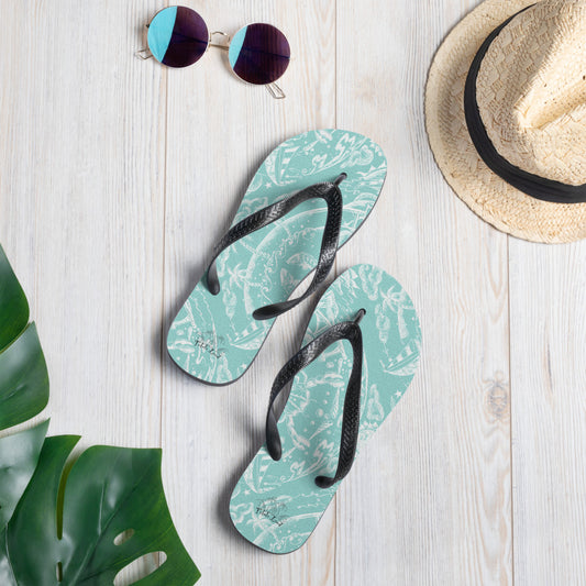 Tropical Kaleidoscope Flip-Flops from Talula Land