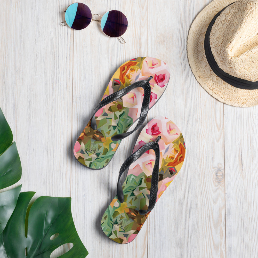 Pink Succulents Flip-Flops from Talula Land