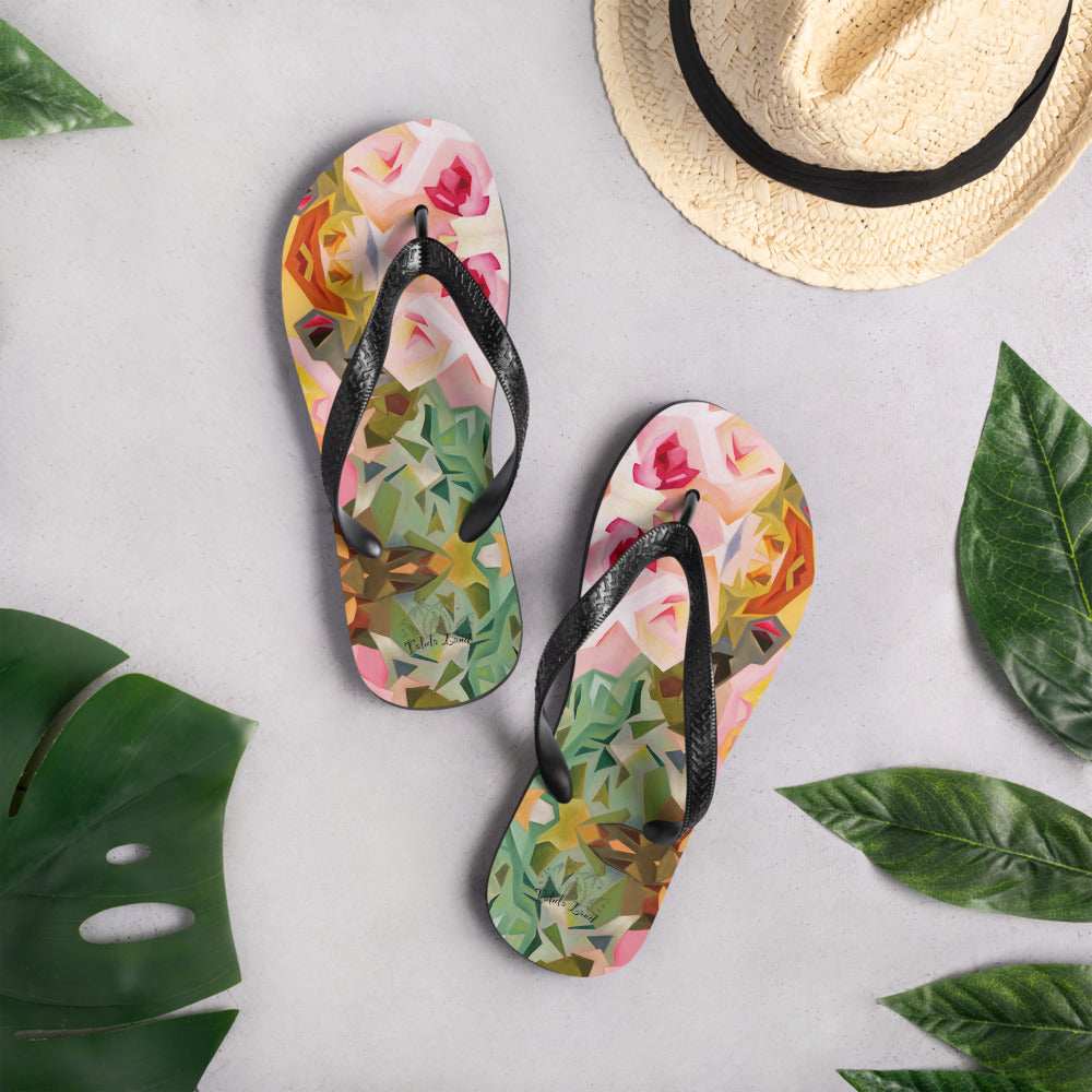 Pink Succulents Flip-Flops from Talula Land