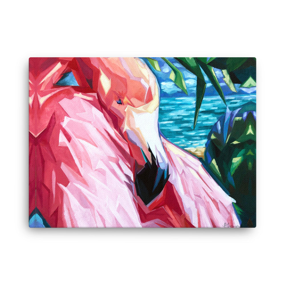 Painted Flamingo Canvas Print