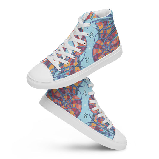 Nautilus Shell Women’s high top canvas shoes from Talula Land