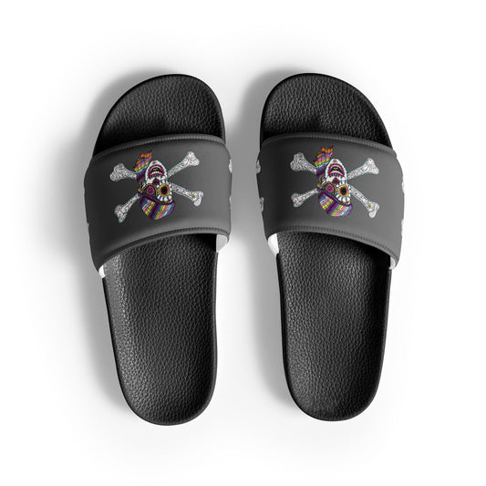 Sugar Skull and Crossbones Women's slides from Talula Land