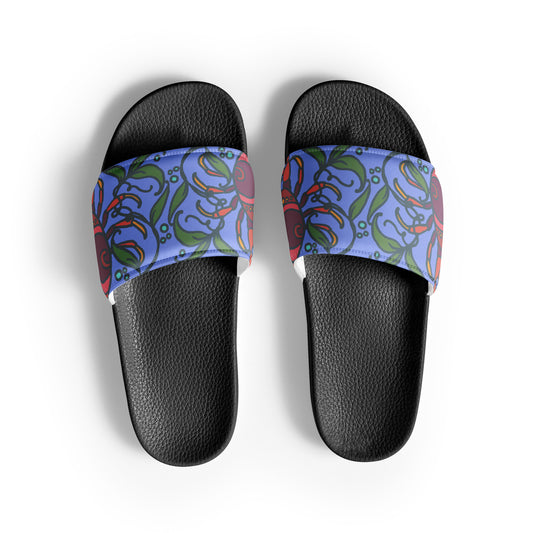 Crabs on Periwinkle Women's slides from Talula Land