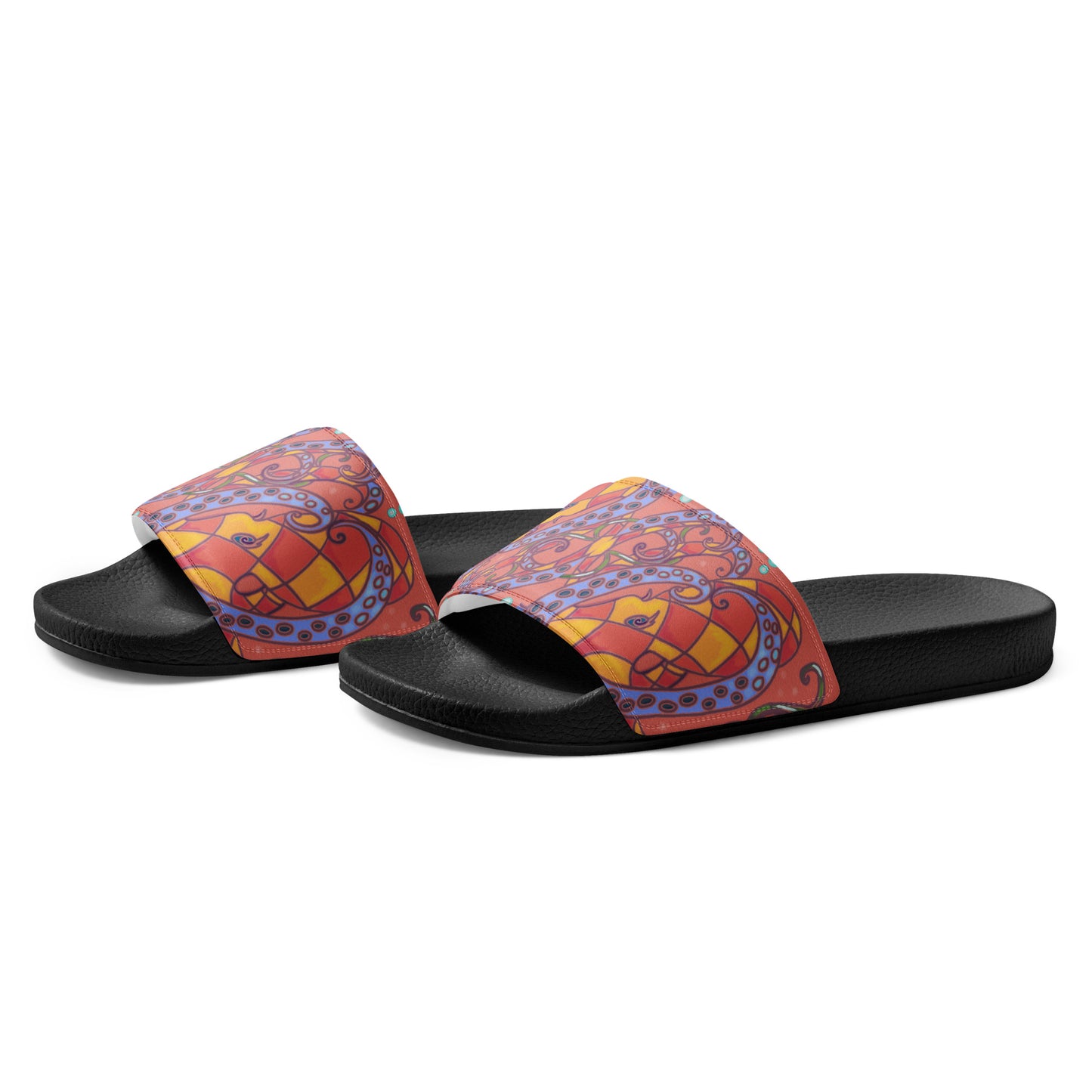 Coral Octopus Women's slides from Talula Land