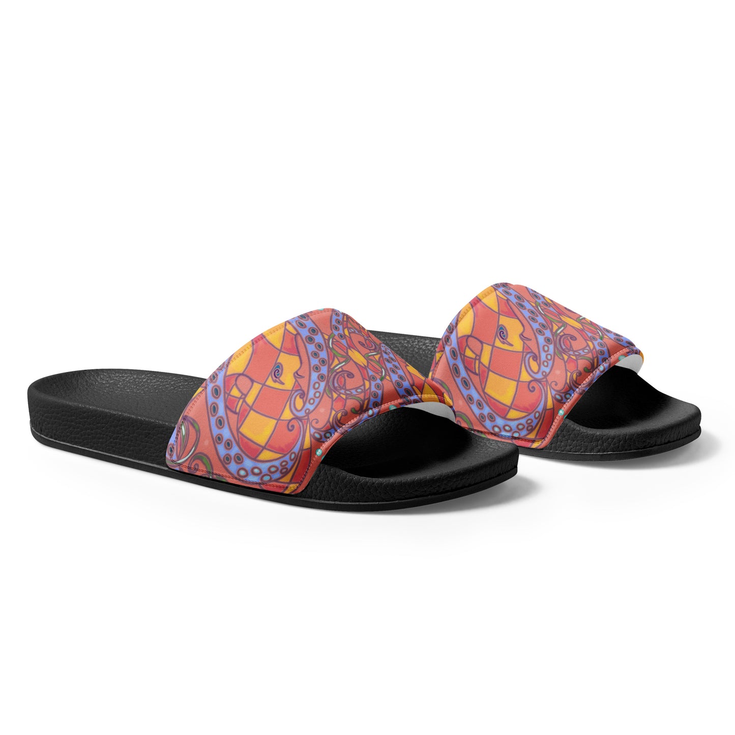 Coral Octopus Women's slides from Talula Land