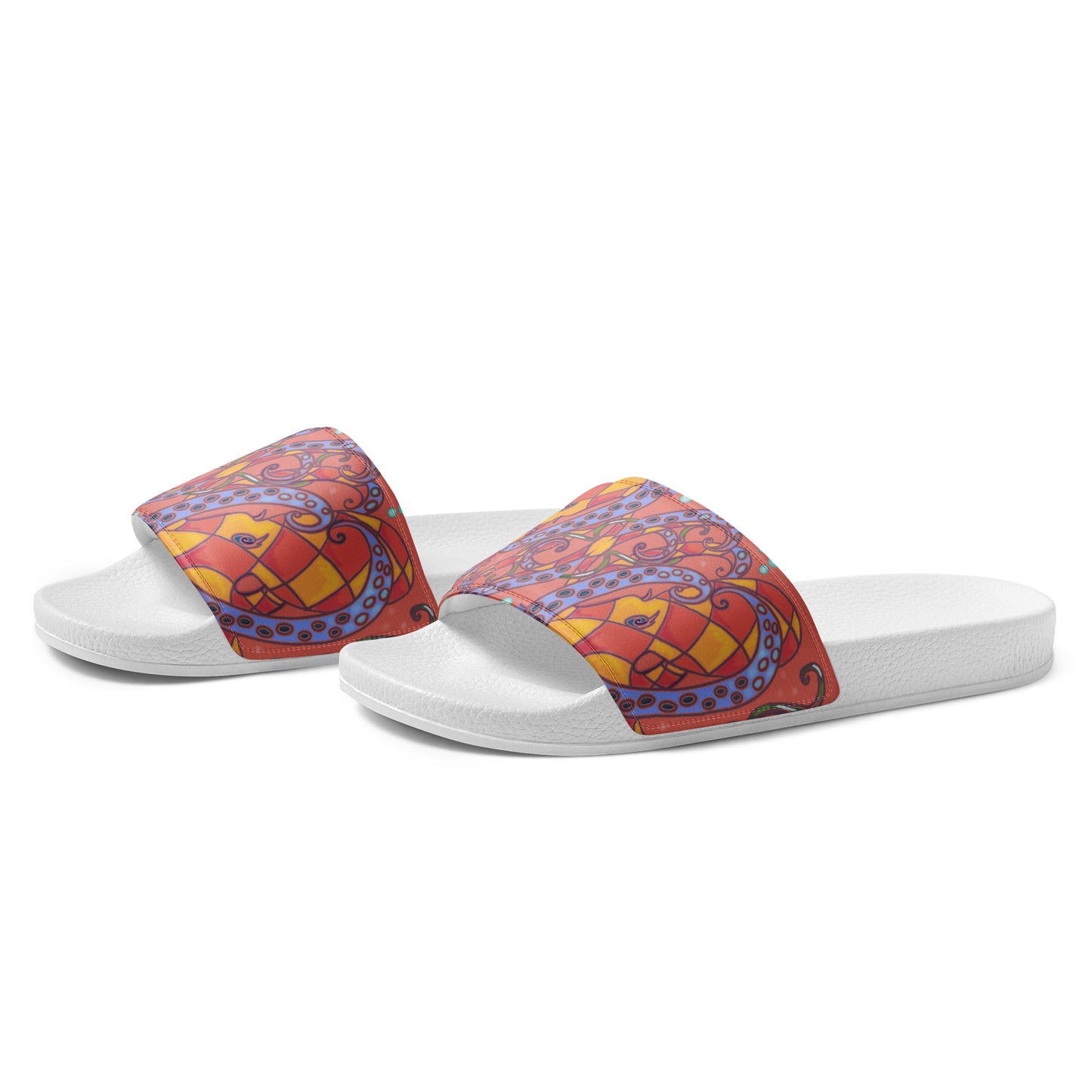 Coral Octopus Women's slides from Talula Land