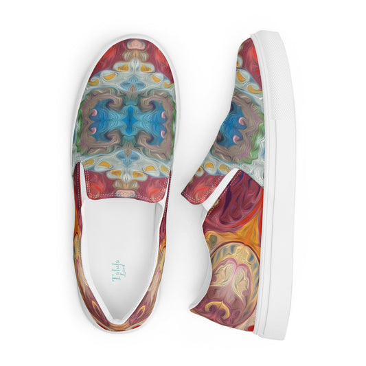 Paisley Paint Women’s slip-on canvas shoes from Talula Land