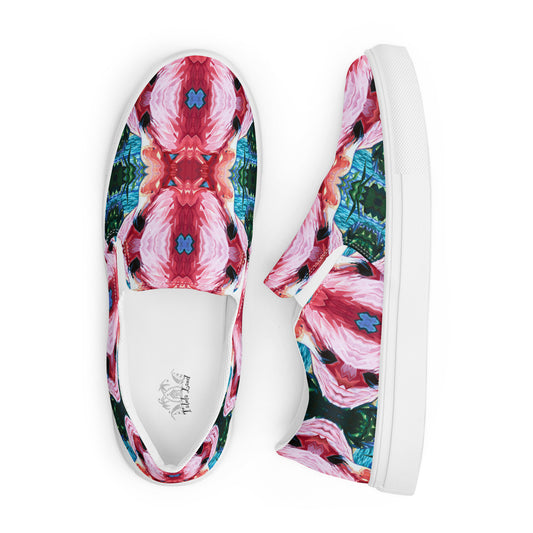 Painted Flamingo Women’s slip-on canvas shoes from Talula Land