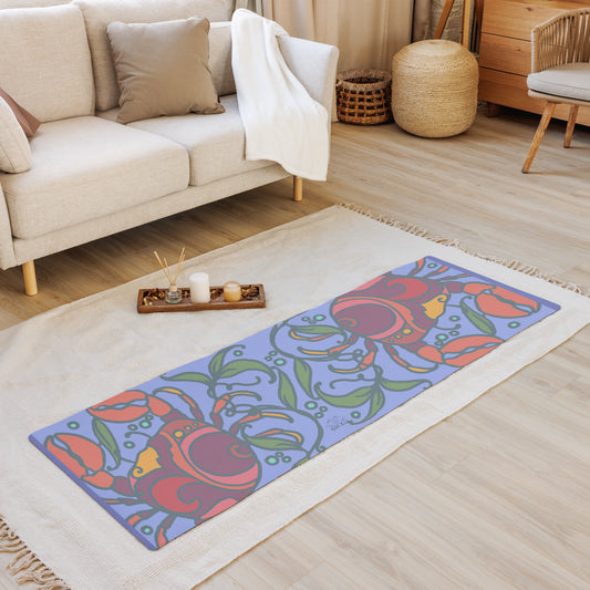 Crabs on Periwinkle Yoga mat from Talula Land